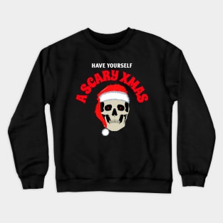 Scary Xmas Spooky Christmas Skull Crewneck Sweatshirt